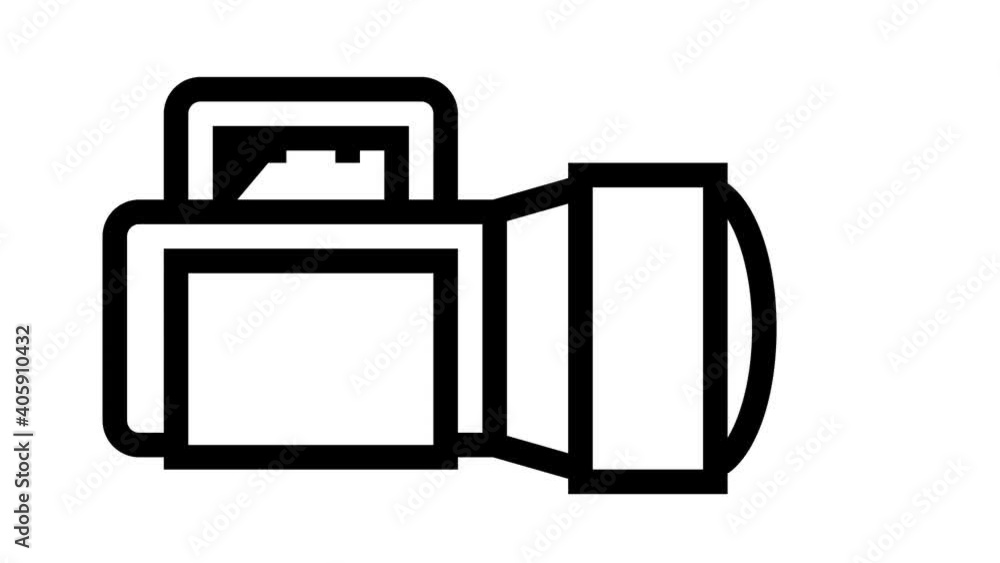 Poster flashlight tool animated black icon. flashlight tool sign. isolated on white background