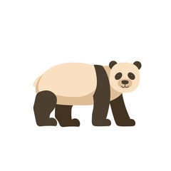 Cartoon panda on a white background.Flat cartoon illustration for kids.
