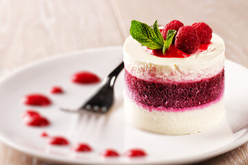 Panna Cotta with Fresh Berries. High quality photo