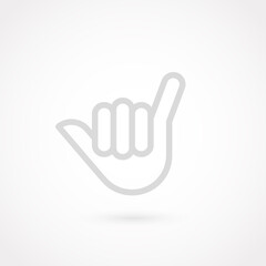 Fototapeta na wymiar Outline hand icon. Gesture concept. Vector illustration, flat design