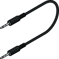 An AV (audio-video) cable. 3.5mm stereo jacks.