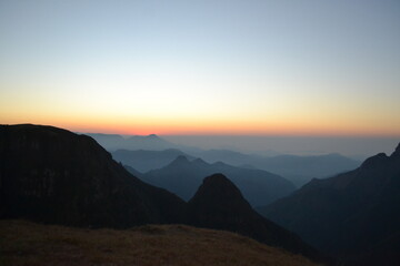 sunrise in the mountains