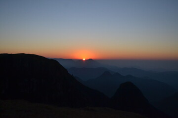sunrise over the mountains