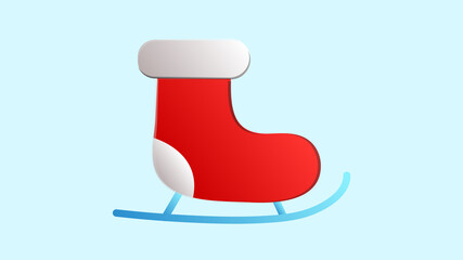 Skates icon. Flat illustration of skates icon for web design