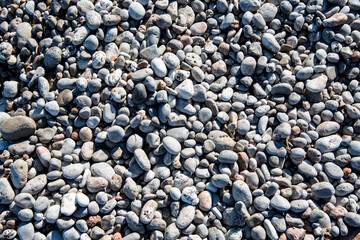 Different types of beach stones