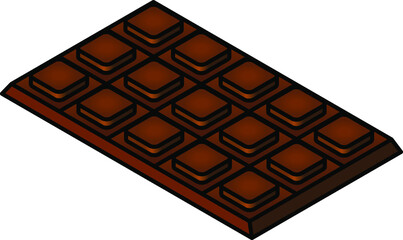 A block of chocolate.