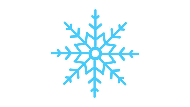 Snowflake icon. Christmas and winter theme. Simple flat black illustration on white background