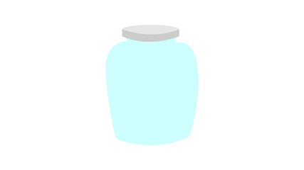 glass jar icon, line symbol on white background - editable stroke vector illustration eps10