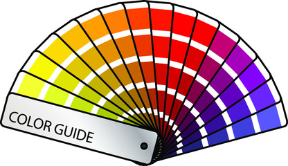 A colorful printing color/ink mixing guide.