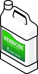 A bottle of concentrated herbicide.