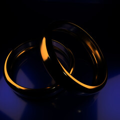 ring in the glass.  wedding rings for all