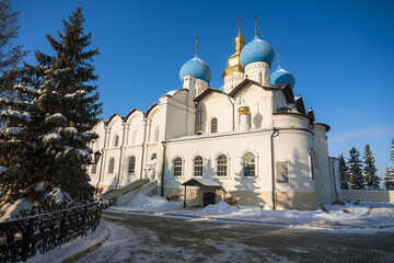 Fototapeta na wymiar Annunciation Cathedral is a monument of Russian architecture , Kazan, Tatarstan Republic.