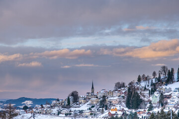 Obraz premium Schneelandschaft Rehetobel