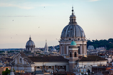 Fototapeta na wymiar The Domes of Rome Churches