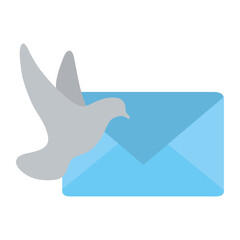 postal service, dove with envelope mail courier delivery related