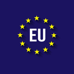 European Union flag vector illustration. EU flag design. 