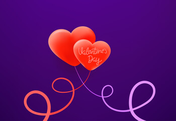 Happy Valentines Day. Greeting card template