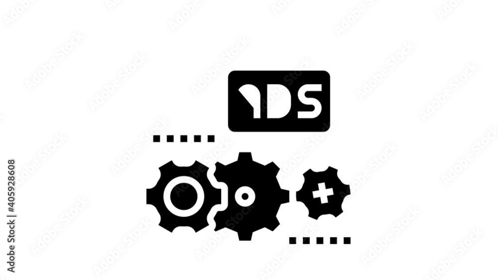 Aufkleber no ads setting animated glyph icon. no ads setting sign. isolated on white background