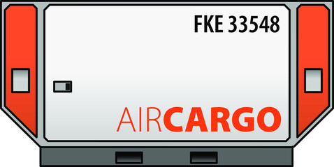 A full-width air cargo container for wide body cargo jets. Full width container.