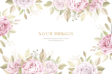 minimalist floral wedding card set 