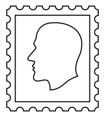 Man on stamp