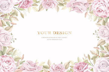 minimalist floral wedding card set 