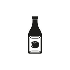 Ketchup bottle icon. Vector. Flat design. 