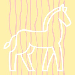 horse on a striped pattern background