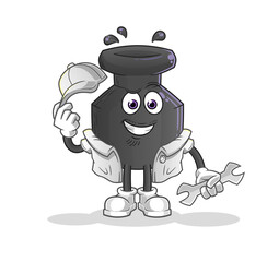 ink mechanic cartoon. cartoon mascot vector
