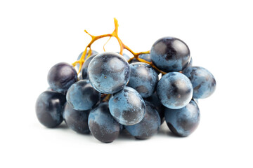 Dark blue grape fruit isolated on white background