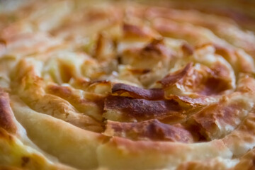 A traditional pita pastry dish popular in eastern Europe countries like Bosnia and Serbia.