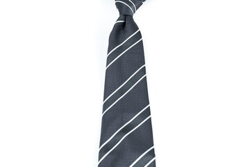 Men's ties in all different colors, isolated on white.