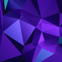 Abstract Blue Color Polygon Background Design, Abstract Geometric Origami Style With Gradient