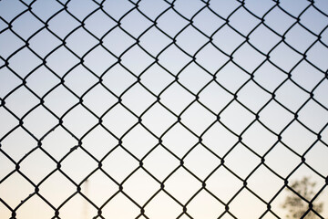 A chain link fence creating a perfect pattern.