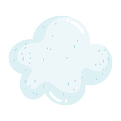cartoon cloud sky icon in isolated style