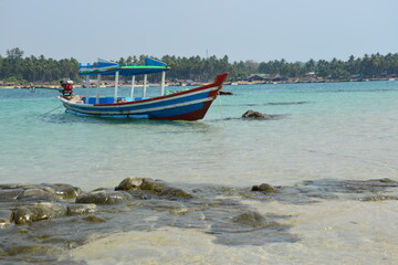 Fototapeta premium Küste, Strand vor Ngapali Beach, Myanmar