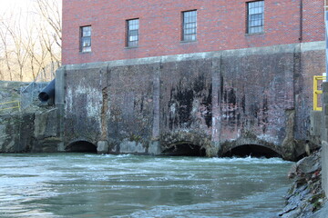 turbine out flow water in river