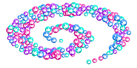 Thumbs up isolated vector like social media sign symbols.