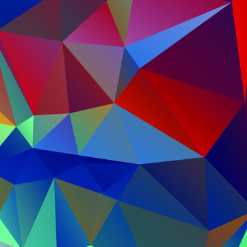 Abstract Color Polygon Background Design, Abstract Geometric Origami Style With Gradient © Sino Images Studio