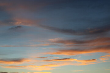 Naklejka na ściany i meble Sunset clouds color skyline beautiful