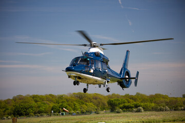 Modern twin engined turbine helicopter. small utility. SAS