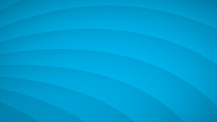 Abstract background of wavy curved stripes with shadows in light blue colors