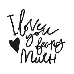 Cute bear hand drawn  illustration with romantic quote. Hand lettering design