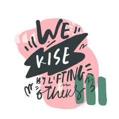 Positive quotes. Affirmations set. Hand lettering inspirational calligraphic sign for your design.