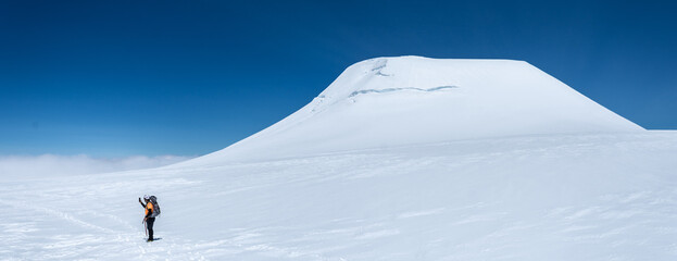 snow covered mountains