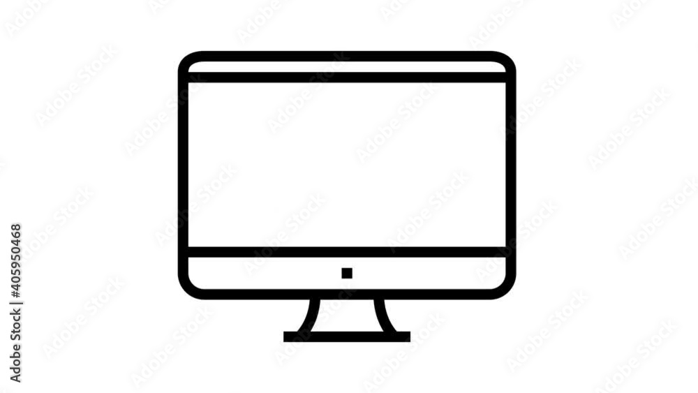 Aufkleber unworked web site animated black icon. unworked web site sign. isolated on white background