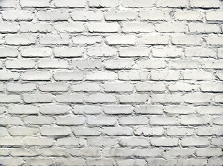  Wall made of white brick.