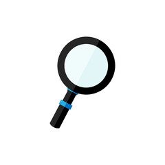 Magnifying glass icon design. Simple loupe icon design. Vector illustration.