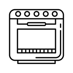 kitchen oven appliance line style icon vector illustration design