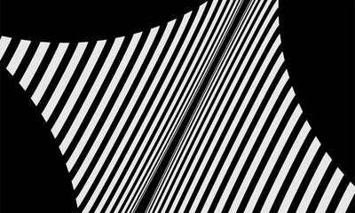 stock vector optical art illusion of striped geometric black and white abstract  background